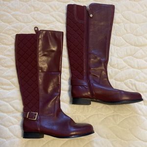 Isaac Mizrahi Leather Tall Boots Size: 7.5 Wide